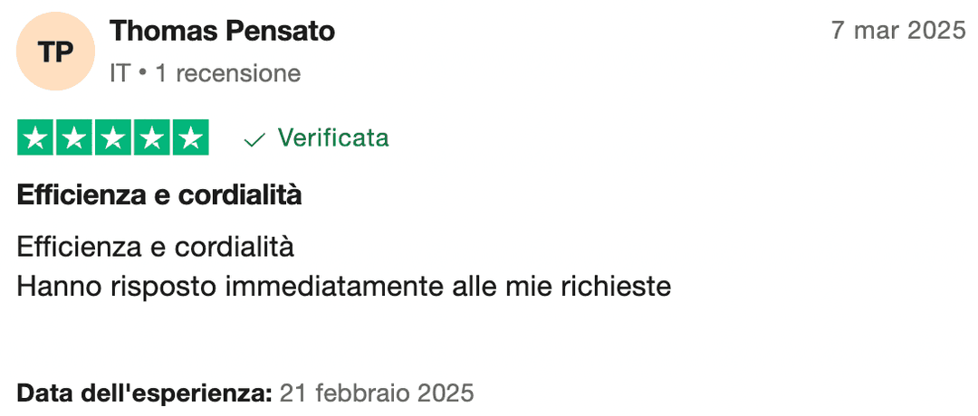 Recensione cliente 5